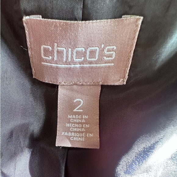 Chico's Black Metallic Vest Womens Size 2 - Picture 10 of 10